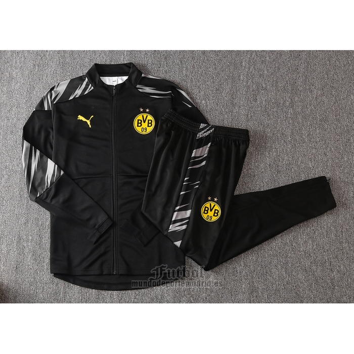 Chandal de Chaqueta del Borussia Dortmund 2020-2021 Negro